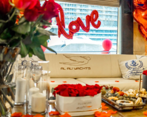 Valentine's Day on a yacht rental Dubai is 