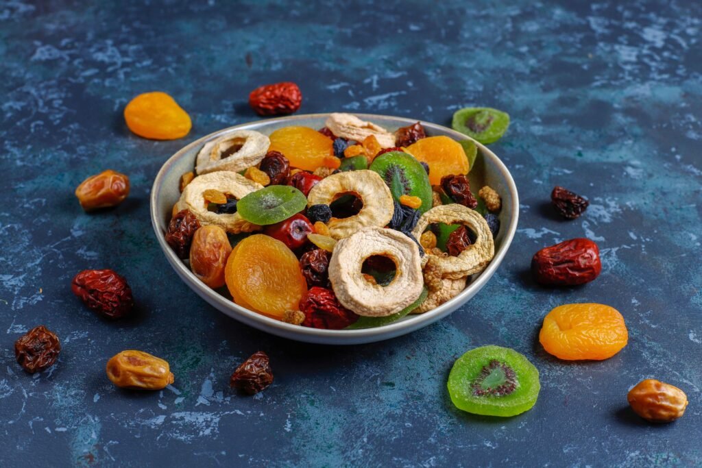 Dried fruit and nuts with dfruit